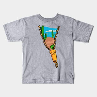 Zip Check - Desert Oasis Kids T-Shirt